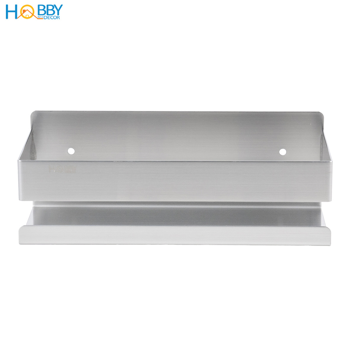 Kệ đựng đồ phòng tắm inox 304 xước dán tường Hobby home decor KCNX có keo dán
