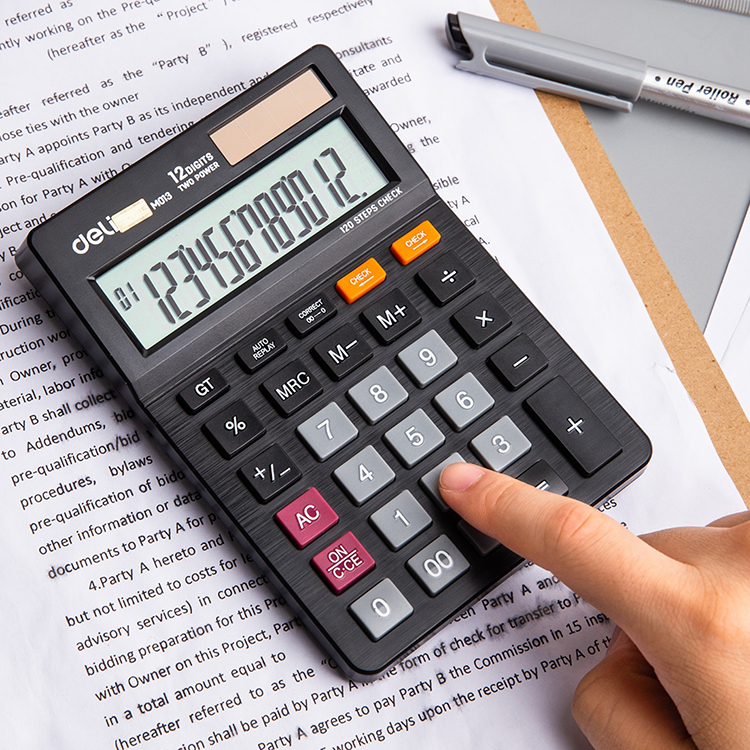 Máy Tính Deli EM01320 - Đen