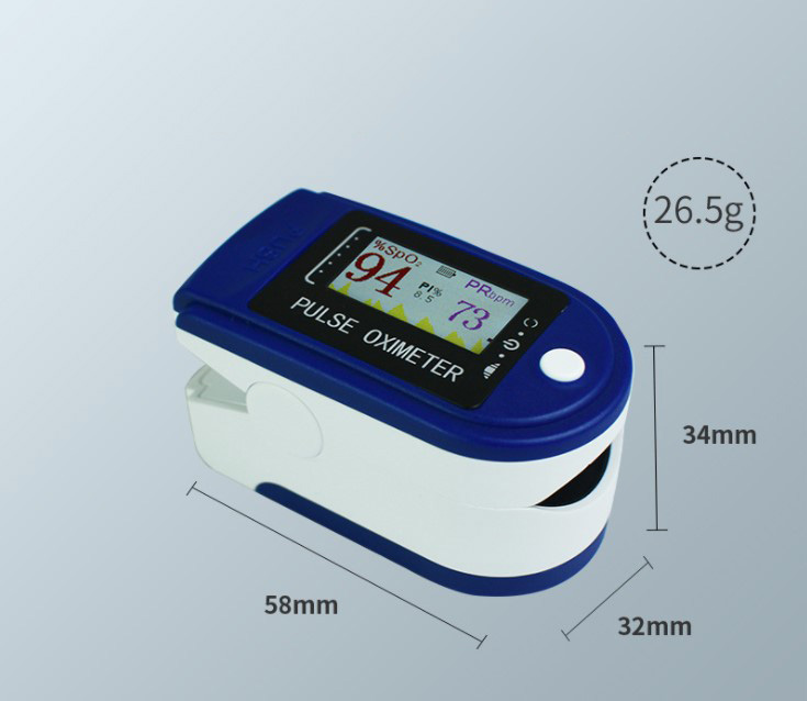 Máy đo nồng độ oxy trong máu và đo nhịp tim SPO2 Kẹp ngón tay, dái tai hoặc ngón chân tại nhà 4