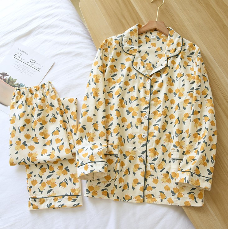 Đồ Bộ Nữ Dài Tay, Pijama Mặc Nhà Cho Nữ Bigsize Azuno BN2111 Chất Liệu Cotton Lụa Có Thể Mặc Mùa Hè
