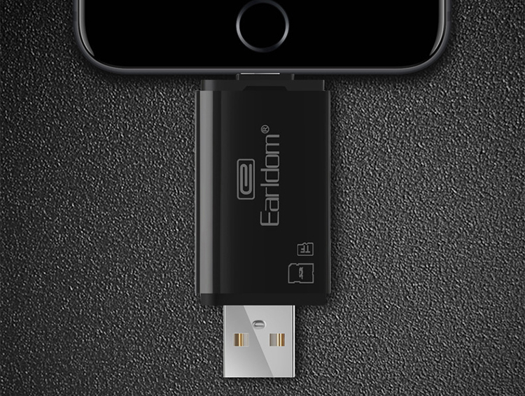 Đầu Đọc Thẻ Nhớ OTG 3In1 Earldom Et-OT21 - Hàng Nhập Khẩu