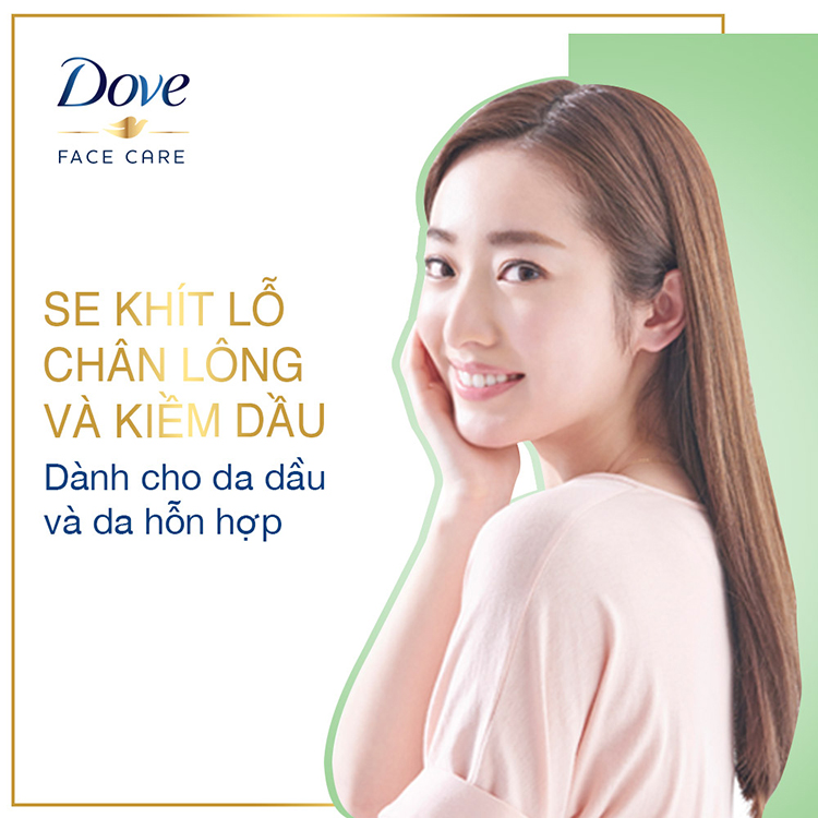 Sữa Rửa Mặt Dạng Bọt Dove Tinh Chất - Serum Se Khít Lỗ Chân Lông Và Kiềm Dầu 160Ml