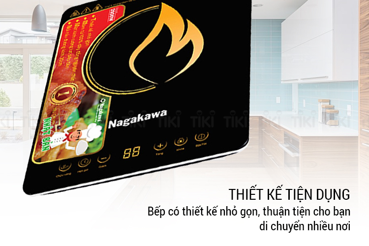 Bếp Từ Đơn Nagakawa NAG0704 (2000W) - Kèm Nồi Lẩu - Hàng Chính Hãng