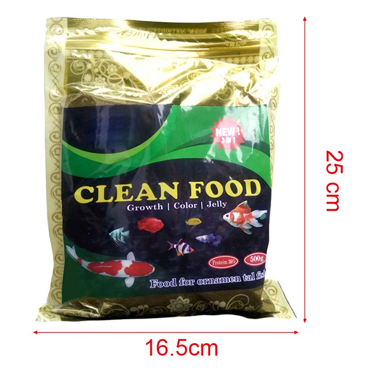 2 Gói Thức Ăn Cá Cảnh, cám Cá Koi hạt nhỡ 3mm (Cho cá size 8cm trở lên) - Nhanh lên size, lên màu, tăng cường sức đề kháng 500Gr