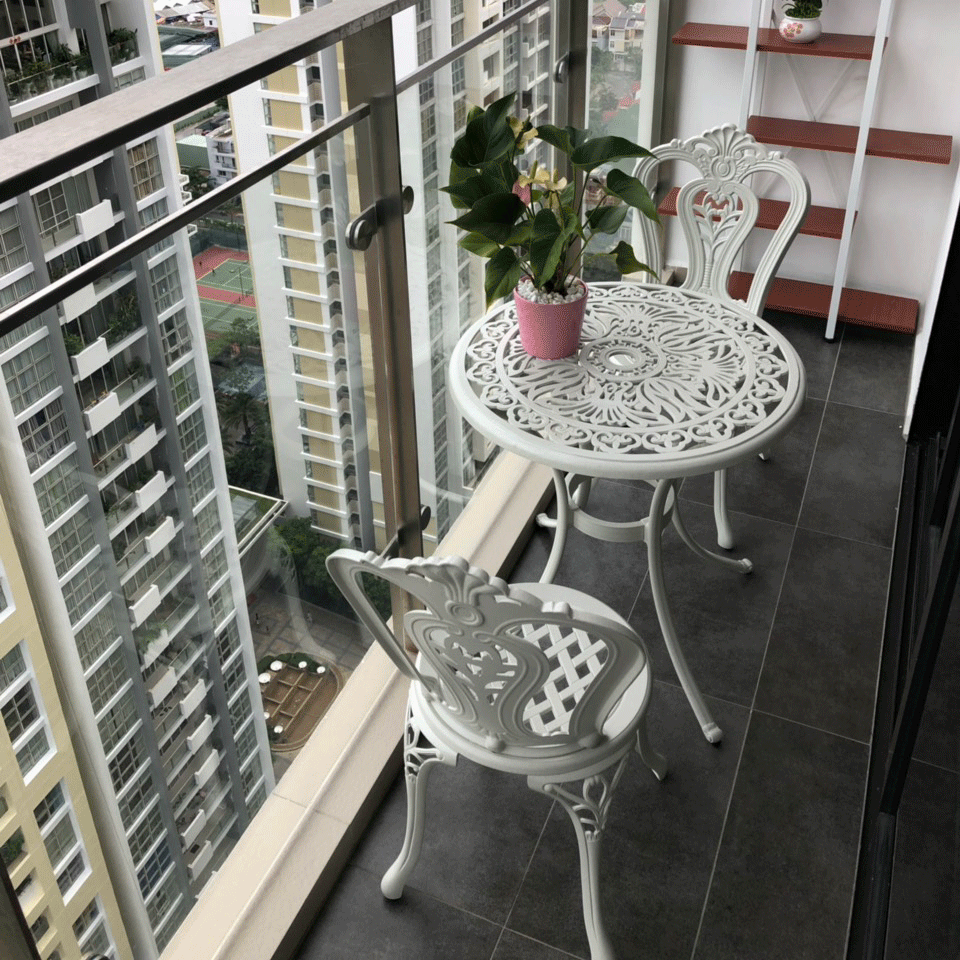 Bộ bàn ghế nhôm đúc nhỏ BG-02T