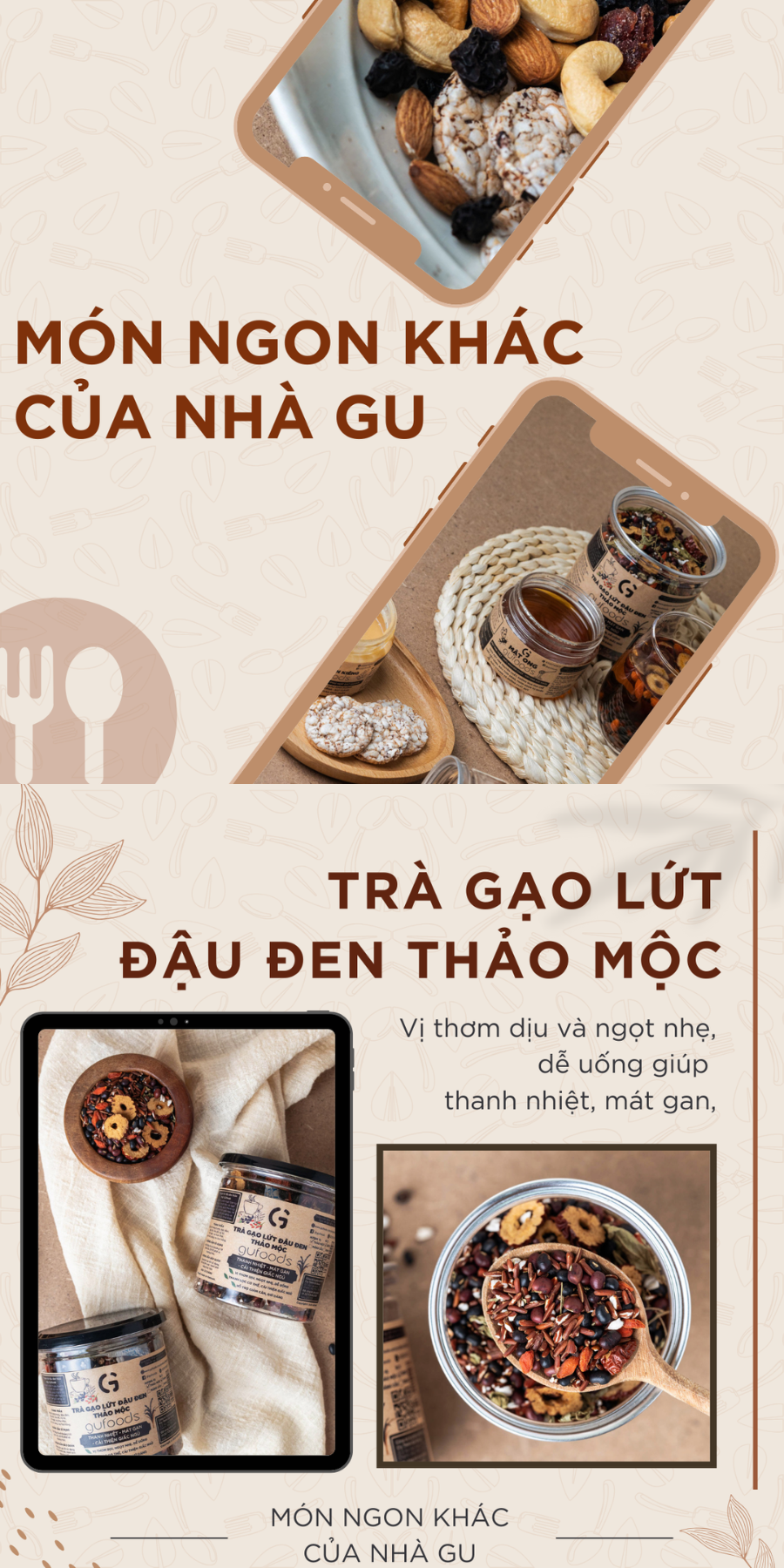 Bánh gạo lứt GUfoods (300g) - Không chiên dầu, Không đường, Từ gạo và ngũ cốc nguyên hạt, Lành mạnh, Phù hợp Eat clean, Ăn vặt healthy, Thực dưỡng, Tập gym, Thuần chay, Đa dạng hương vị