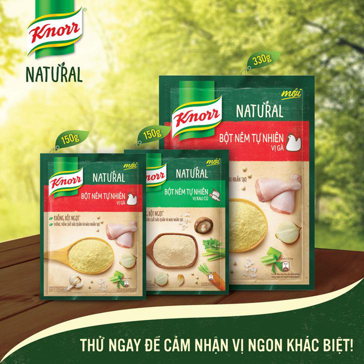 Bột Nêm Tự Nhiên Knorr Natural - Vị Gà (330g)