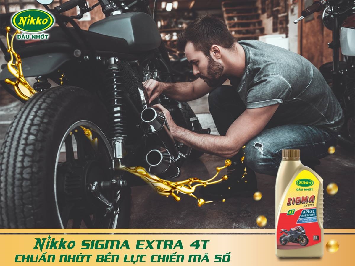 Nhớt Xe Số Nikko Sigma Extra 4T (Đồng) SAE 20W50 API: SL