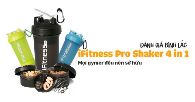 Bình Lắc Pro Shaker 4 Trong 1 iFitness PKIFBOT001