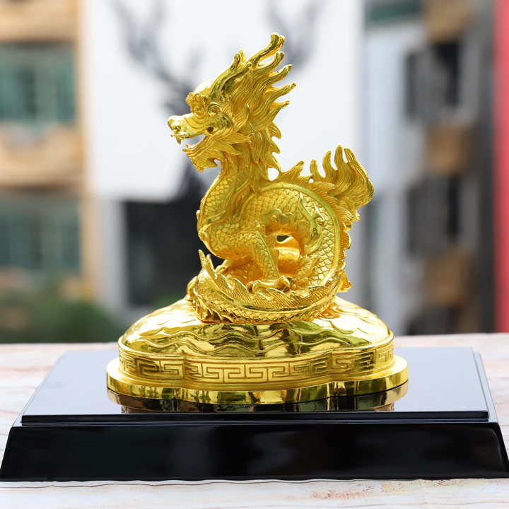 Linh vật Rồng phong thủy mạ vàng | Tiki