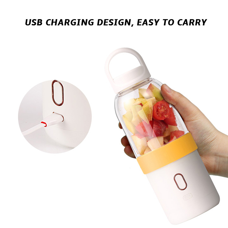 Portable Blender Juicer Cup Electric Automatic Water Bottle Blue