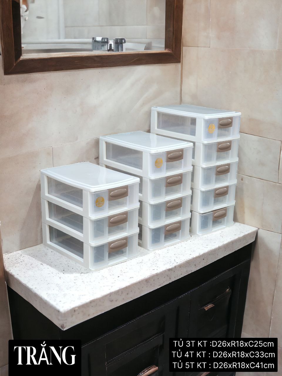 TỦ MINI NHỰA TRONG 3 / 4 / 5 TẦNG CAO CẤP