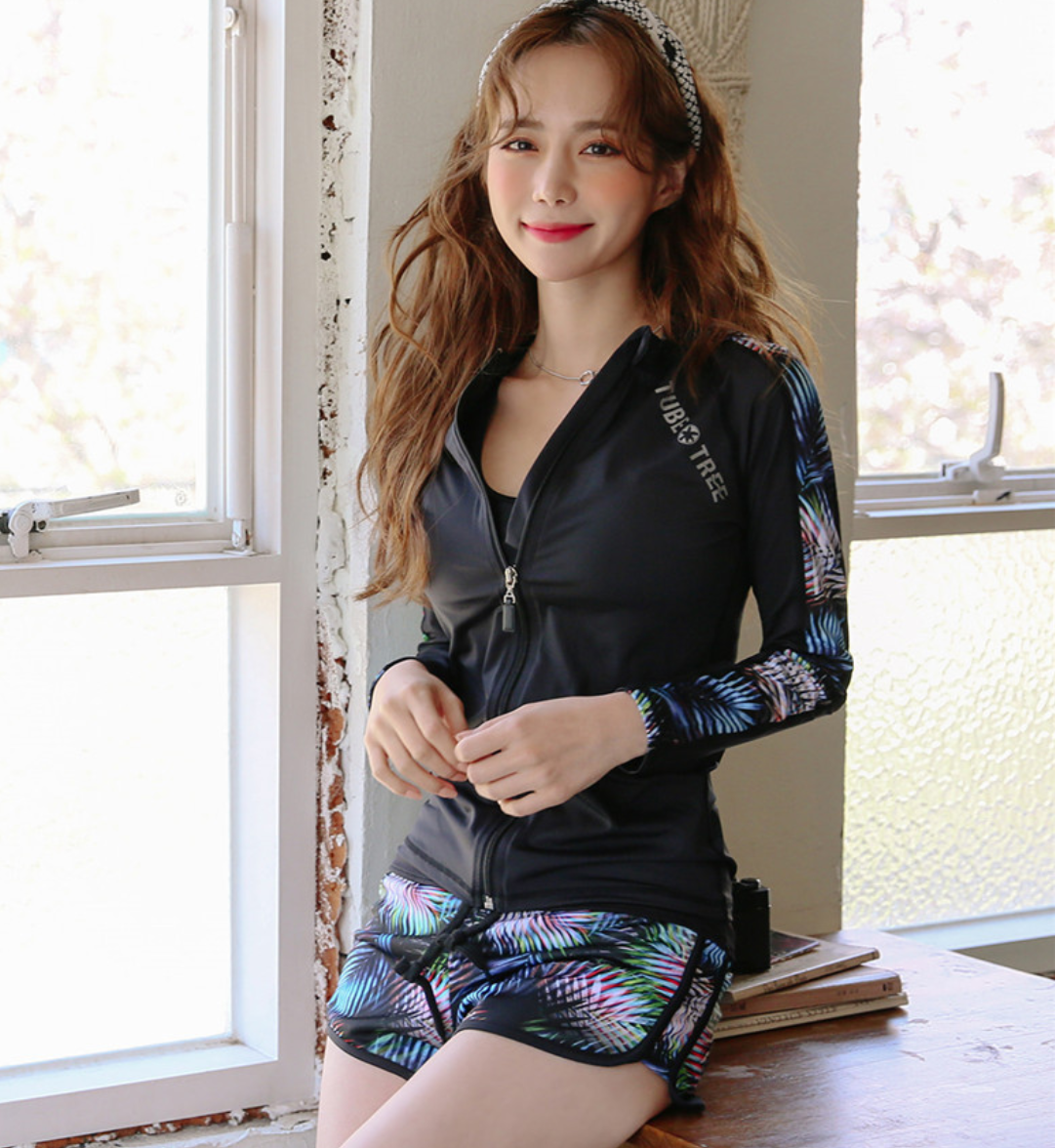 Đồ Bơi Cặp Nam Nữ Tay Dài Chống Nắng AT225 MayHomes Thun Lạnh Co Giãn Tốt UPF 50+, Long-Sleeve Rash Guard Swimsuit