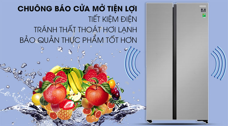 Tủ Lạnh Side By Side Inverter Samsung RS62R5001M9/SV (647L) - Hàng Chính Hãng