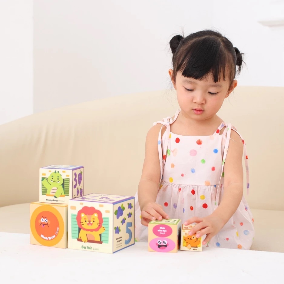 Đồ Chơi Giáo Dục Sớm Tháp Xếp Chồng Lala Stacky Box Cho Bé Từ 1 tuổi - Lalala Baby 