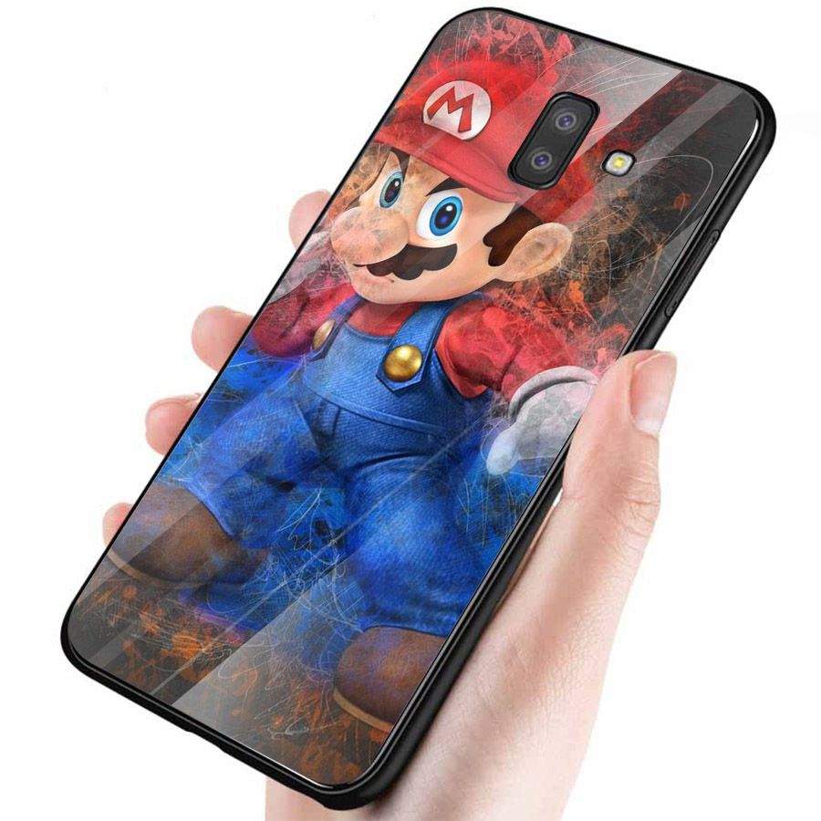 Ốp kính cường lực cho điện thoại Samsung Galaxy J6 - super mario MS MARIO024