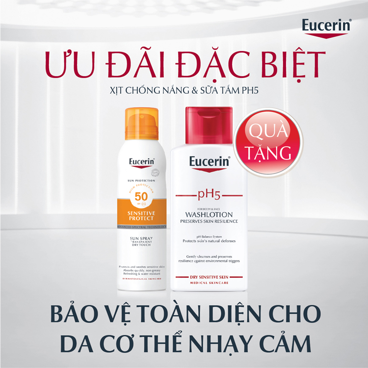 Combo Chai Xịt Chống Nắng Eucerin + Sữa Tắm Ph5 Eucerin 69758 200ml