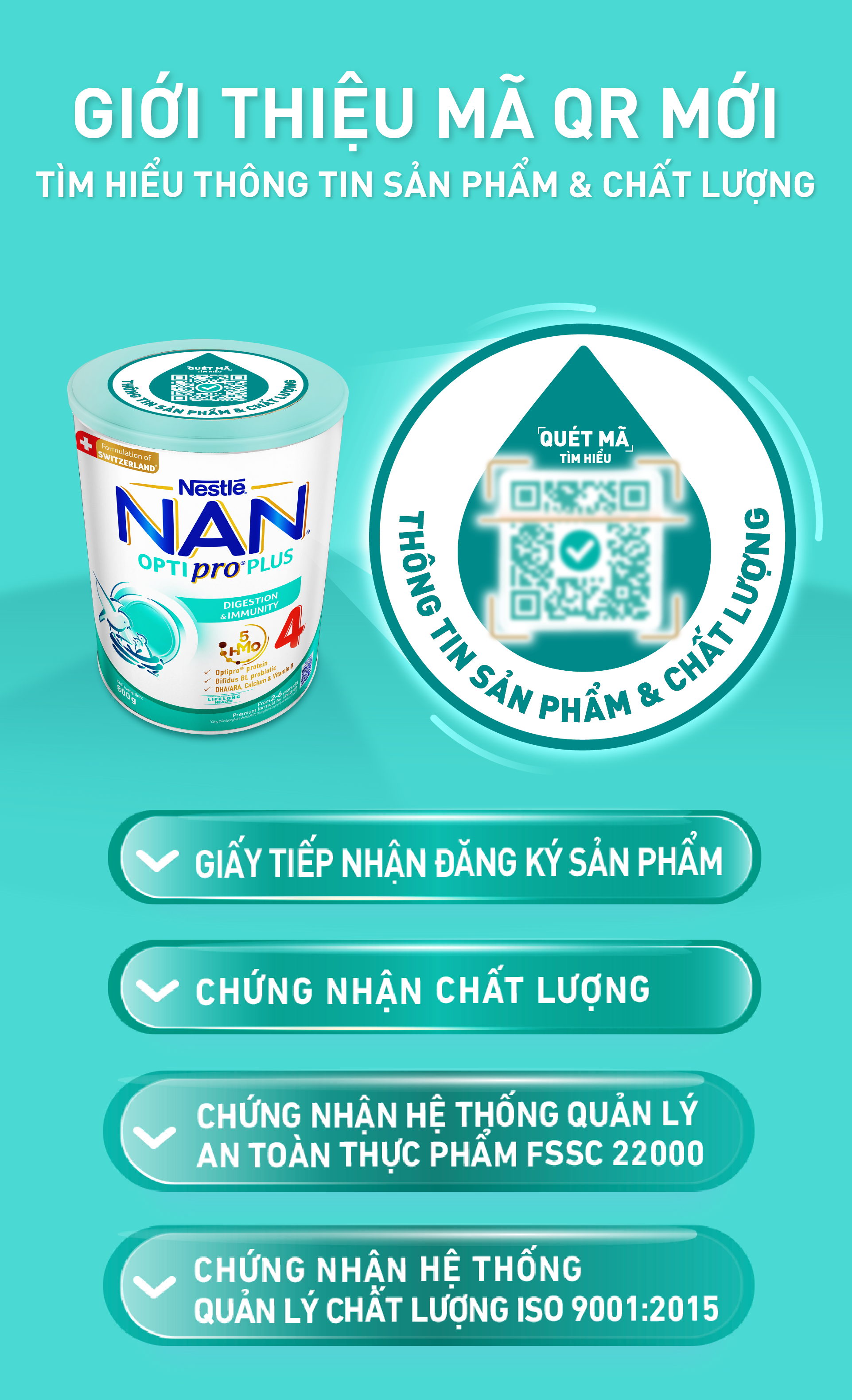 [Tặng Bình nước tuần lộc] Bộ 2 lon Sữa bột Nestlé NAN OPTIPRO PLUS 4 800g/lon với 5HMO Giúp tiêu hóa tốt + Tăng cường đề kháng - Bé 2-6 tuổi