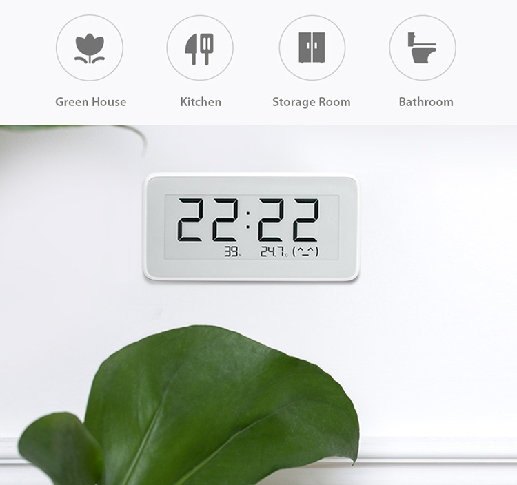 Original Xiaomi Mi Multifunctional Digital Clock Electronic-INK Screen Temperature Humidity Sensor BT Wireles