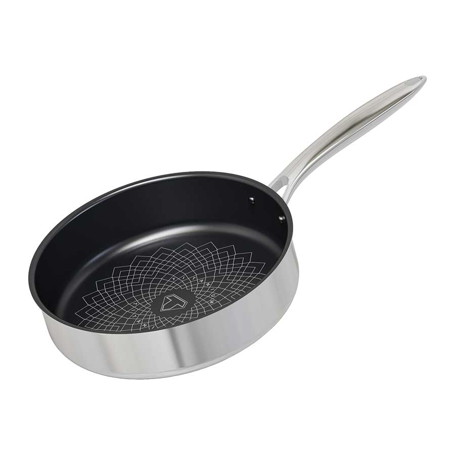 Chao Inox 3 Lơp Ultra Titanium Sunhouse Stim - Dùng Cho Mọi Loại Bếp - Hàng Chính Hãng - 22Cm