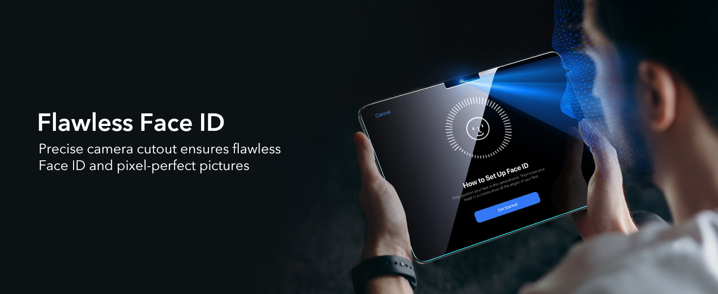 Miếng dán kính cường lực bảo vệ màn hình cho iPad Air 6 11 inch 2024 ESR Tempered-Glass Screen Protector - Hàng Chính Hãng