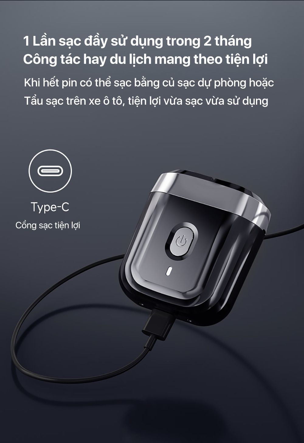 Máy cạo râu Enchen Mini 6 - Lưỡi dao kép mỏng, Chống nước IPX7, Pin sử dụng đến 2 tháng - Hàng chính hãng