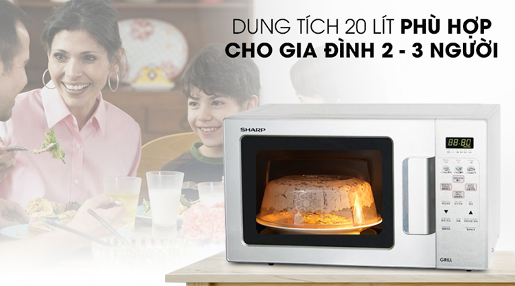 Lò Vi Sóng Có Nướng Sharp R-678VN(S) (20L) - Hàng chính hãng