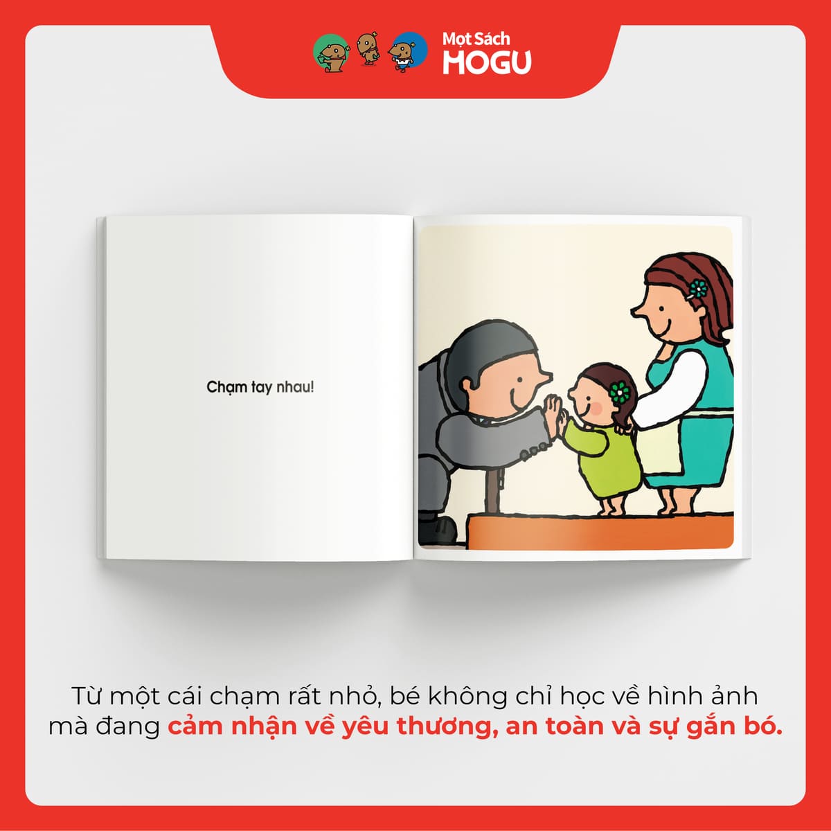 Truyện Ehon bé 1-2-3 tuổi - Chạm tay nhau