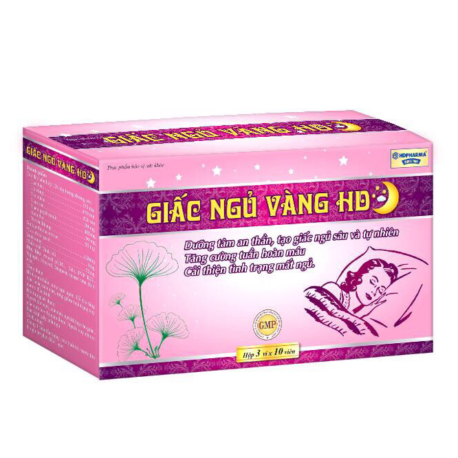 iên uống ngủ ngon thảo dược Giấc Ngủ Vàng HD - Hộp Hồng