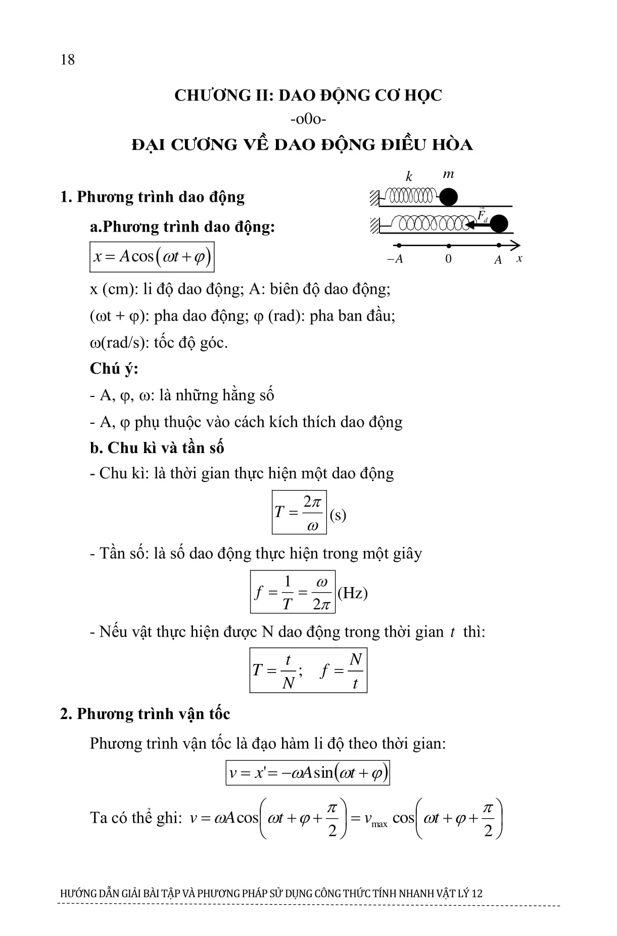 Hướng Dẫn Giải Bài Tập Và Phương Pháp Sử Dụng Công Thức Tính Nhanh Vật Lý 12 Dành Cho Kỳ Thi THPT Quốc Gia