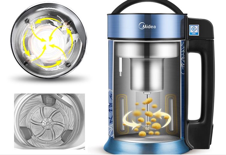 Midea (Midea) Soymilk household double stainless steel multi-function soy juice machine easy to clean DE12G13