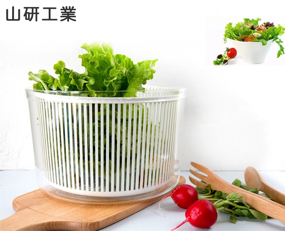Rổ quay rau 360º Yamaken Kogyo Smart Bowl (2.7L/ 4.45L/ 6.6L) - Hàng nội địa Nhật Bản, nhập khẩu chính hãng (#Made in Japan) |#H-580|#H-614|#H-581|