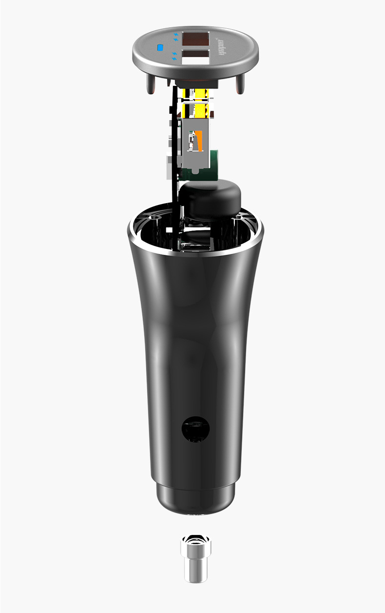 Adapter Sạc Xe Hơi, Củ Sạc Trên Ô Tô 2 Cổng USB Chính Hãng YOPIN Car Changer 2.4A YE-EC06
