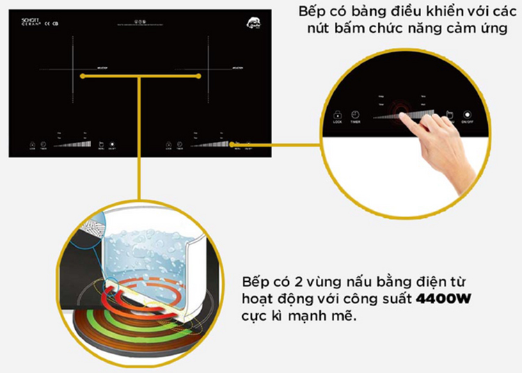 Bếp Điện Từ Đôi Iruka I-22 - Hàng chính hãng