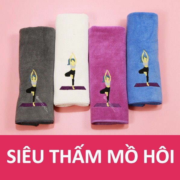 Khăn lau mồ hôi tập Yoga,Khăn cotton thể thao lau siêu  thấm mồ hôi (ảnh và video thực tế)
