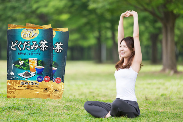Combo Giấm đen hỗ trợ giảm cân Orihiro và Trà diếp cá thải độc Dokudami Orihiro Nhật Bản