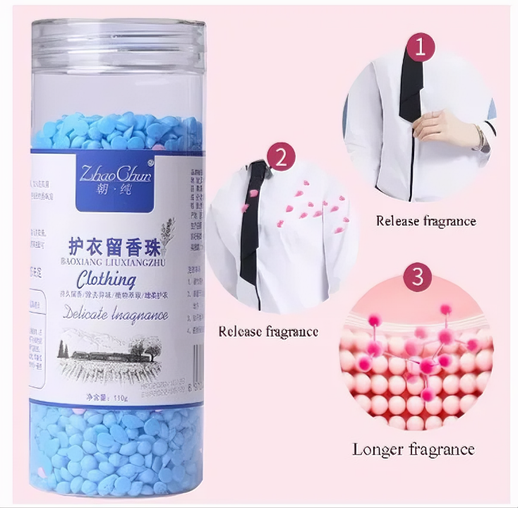 Hạt thơm giặt quần áo KG06  làm mền vải, lưu hương tới 72h, thích hợp giặt tay và giặt máy 110g (màu ngẫu nhiên)- Hàng chính hãng