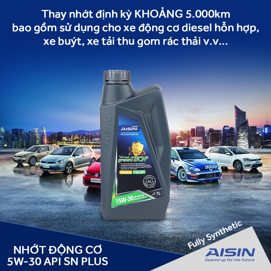 Nhớt Động Cơ AISIN ESSN1041P 10W-40 SN Plus Econtech+ Semi Synthetic 1L
