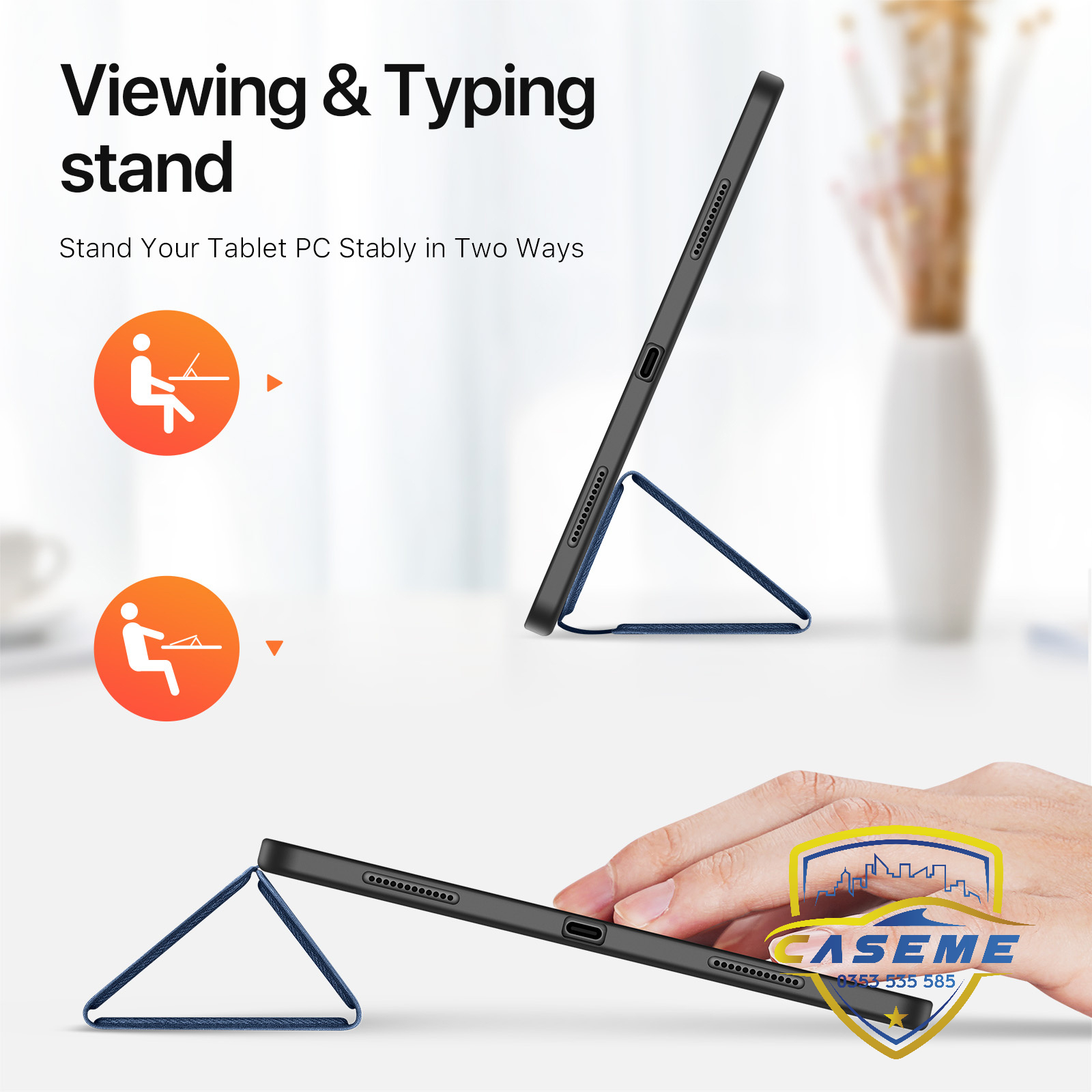 [iPad Air 6 M2] Bao Da Chính Hãng Dux Ducis Domo Kèm Khay Đựng Bút Dành Cho iPad Air 6 M2 -11 inch 2024. iPad Air 6 M2 - 13 inch 2024 - Hàng Nhập Khẩu 