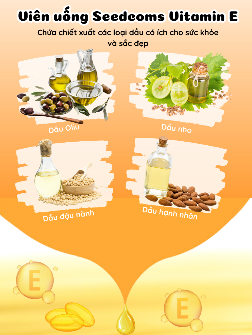 Combo Viên Uống Bổ Sung Vitamin C, E, D, B Vitamin Tổng Hợp Và Khoáng Chất Seedcoms Nhật Bản