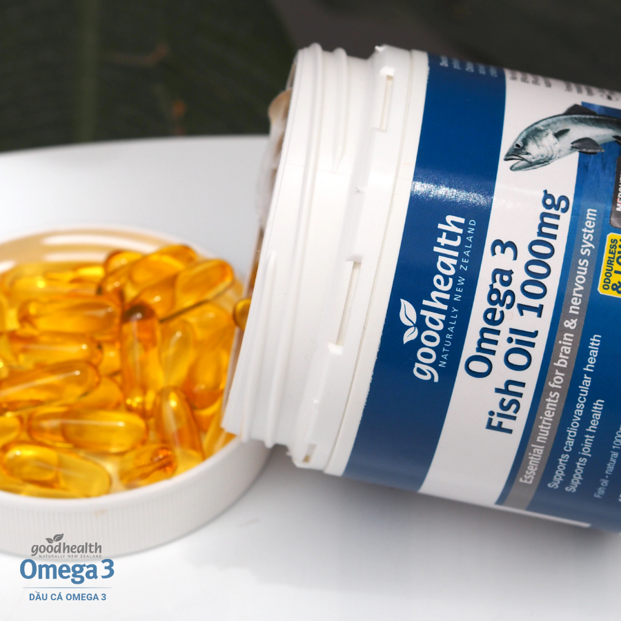combo 2 hộp dầu cá goodhealth omega 3 fish oil 1000mg 150 viên - bổ não 2
