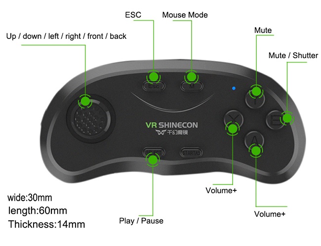 Tay Game VR Shinecon chuẩn Bluetooth 3.0 1