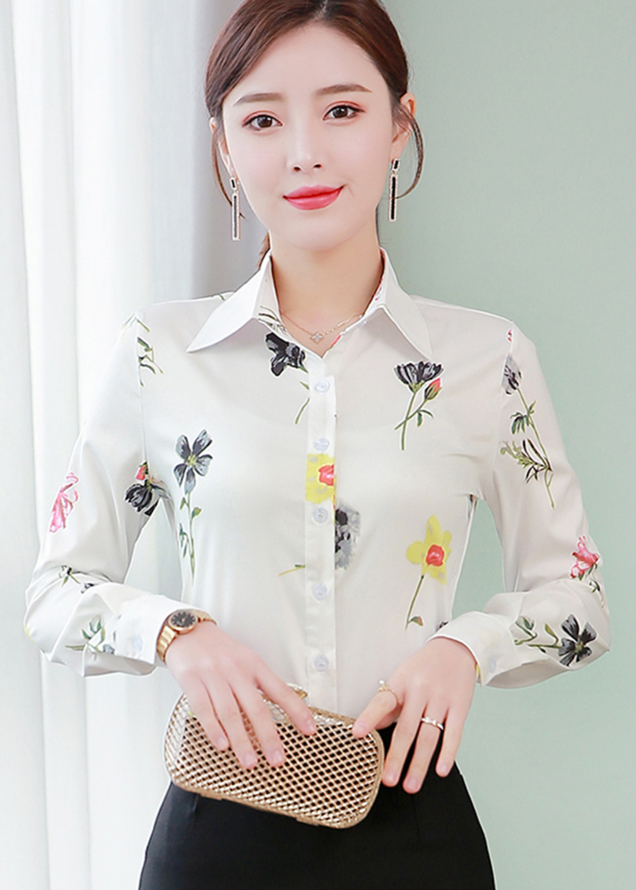 Áo Sơ Mi Nữ Tay Dài Cổ Lệch Form Regular 10S21SHLW014 #44 Áo Sơ Mi Nữ Tay Dài Cổ Lệch Form Regular 10S21SHLW014