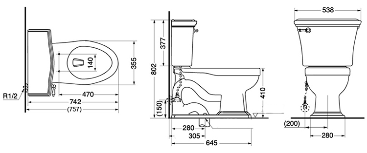 Bàn Cầu Hai Khối Toto CLAYTON Nắp Đóng Êm CW794B#XW/SW794B#W/TC393VS#W/HAP004A-F/T53P100VR