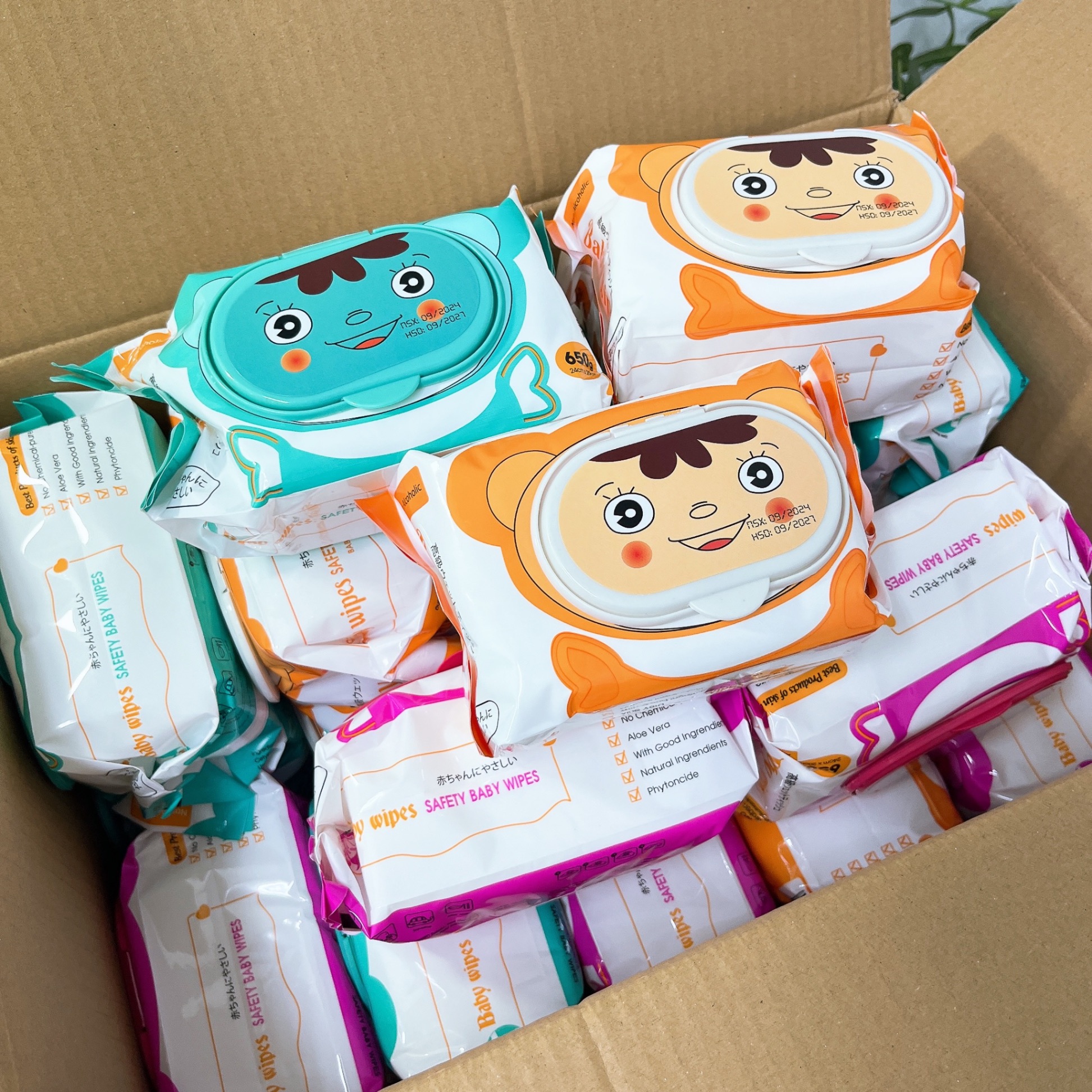 Khăn Ướt Baby Wet Wispes Không Mùi - Không Cồn An Toàn Tiện Lợi Cho Bé Gói Lớn