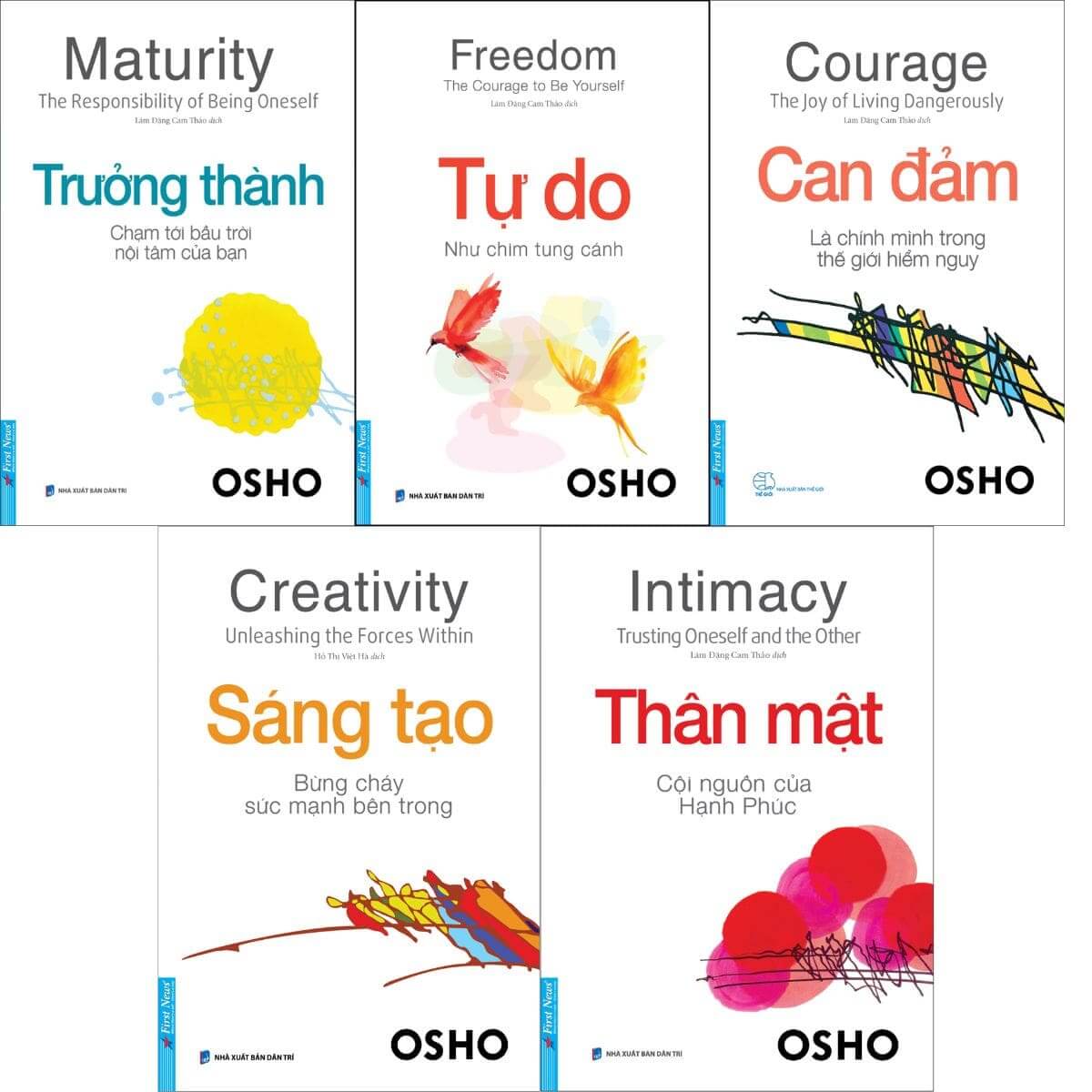 Bộ sách Osho - Combo Sách Osho Bộ 5 Cuốn - Combo Sách Phát Triển Bản Thân Sống Tỉnh Thức
