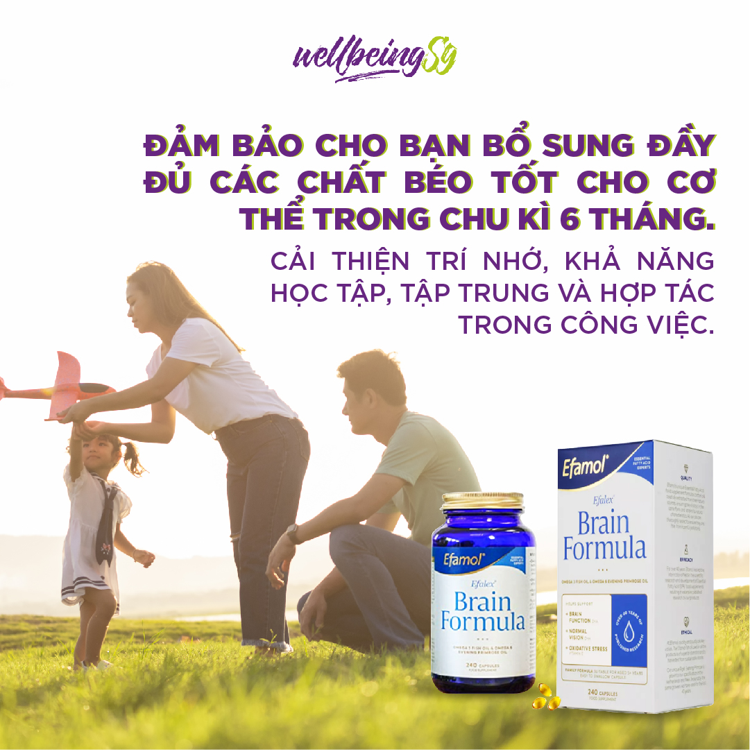 Viên Uống Bổ Sung Dầu Cá DHA, EPA, Efamol Efalex Tăng Cường Trí Nhớ, Hỗ Trợ Trí Não, Tim Mạch, Thị Lực