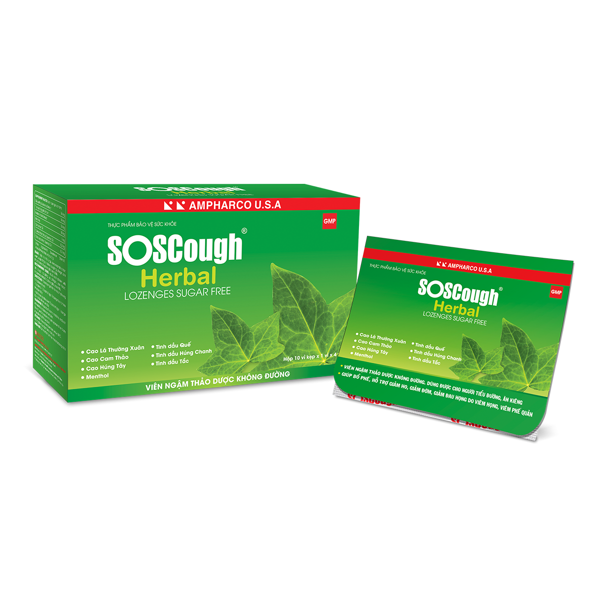 Thực phẩm bảo vệ sức khỏe SOSCOUGH HERBAL LOZENGES SUGAR FREE