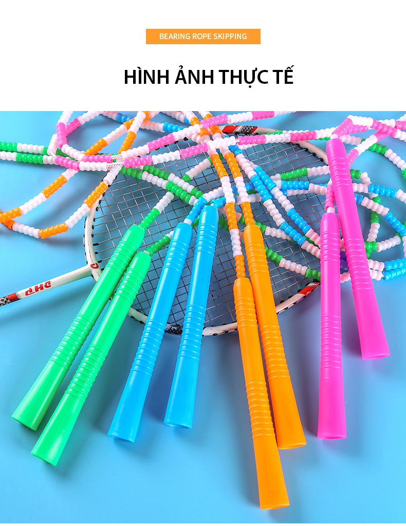 Dây nhảy Beaded rope KAT - Dây nhảy thể thao chuỗi hạt - Dây nhảy chuỗi hạt , beaded rope dây nhảy chuyên dụng tập luyện tốc độ và kỹ năng, skill, tricks. jump rope - Cleacco BORO SPORT