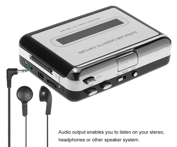 USB Cassette Capture Tape to PC MP3 CD Converter Digital File Audio Music Player